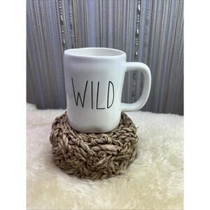 Rae Dunn “wild” Coffee Cup Mug White Magenta Artisan Collection